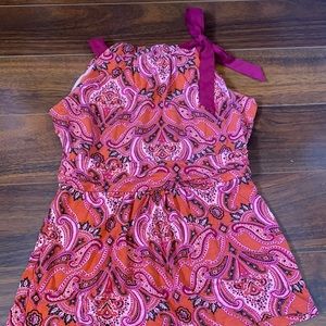 Pink and red floral tank